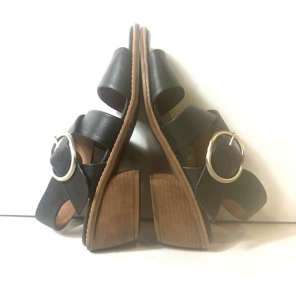 Sofft Womens 10 M Heel Sandals Faux Leather Black Comfort Casual Sling Back Open - Picture 5 of 11